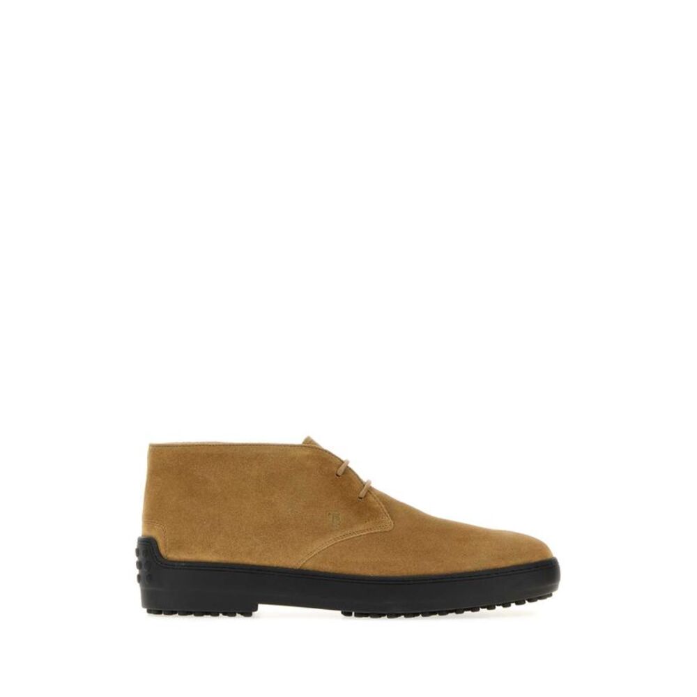 Tod's Men Camel Suede Ankle Boots